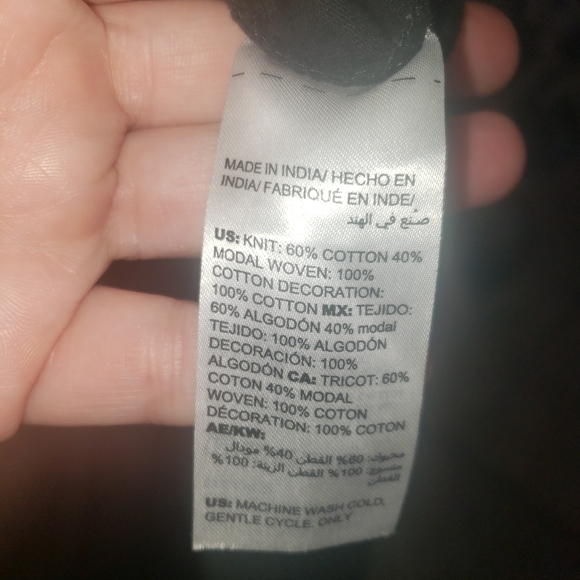 Chico's XLP flowy longsleeve crocheted yoke woven modal blend light airy luxury - Picture 10 of 10